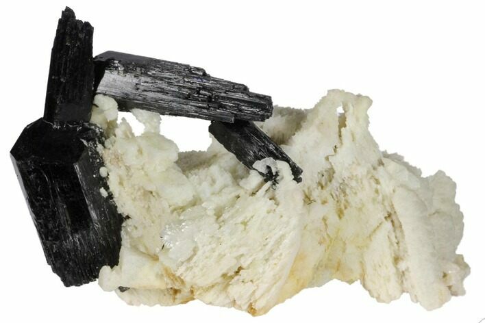 Black Tourmaline (Schorl) Crystals with Orthoclase - Namibia #132191
